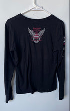 Load image into Gallery viewer, Harley-Davidson Womens Black Graphic Print Long Sleeve Pullover T-Shirt Size M