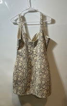 Load image into Gallery viewer, Zara Womens Beige Black Snake Print Sleeveless Sweetheart Neck Mini Dress Size L