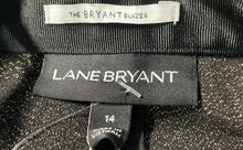 Load image into Gallery viewer, Lane Bryant Womens Black Stretch Sparkle Single Breasted Blazer Size 14 With Tag