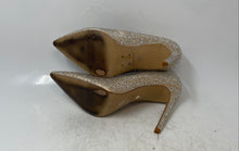 Load image into Gallery viewer, Aldo Womens Gold Silver Rhinestone Pointed Toe Slip-On Stiletto Pump Heels Sz 9