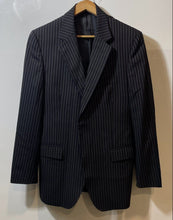 Load image into Gallery viewer, Authentic Dolce & Gabbana Mens Black Pinstripe Blazer Size 52 Pit To Pit 21''