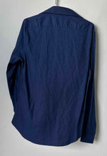 Load image into Gallery viewer, Michael Kors Mens Blue Slim Fit Stretch Collared Dress Shirt Size M 15.5 34/35