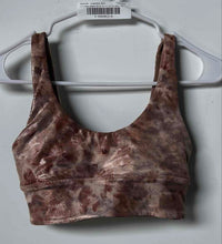 Load image into Gallery viewer, Lululemon Womens Brown Printed Sleeveless Activewear Sports Bra Size 4