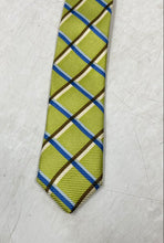 Load image into Gallery viewer, Hugo Boss Mens Multicolor Plaid Silk Keeper Loop Adjustable Pointed Tie