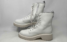 Load image into Gallery viewer, Steve Madden Womens Tornado White Lace-Up Ankle Combat Boots Size 9M