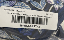 Load image into Gallery viewer, Vera Bradley Womens Tropics Tapestry Blue Floral Zipper Sling Backpack