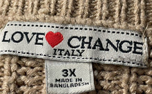 Load image into Gallery viewer, Love Change Womens Light Brown Chunky Knit Long Sleeve Pullover Sweater Size 3X