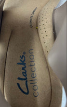 Load image into Gallery viewer, Clarks Womens Annadel Eirwyn Beige Open Toe Wedge Heel Slingback Sandals Size 7W