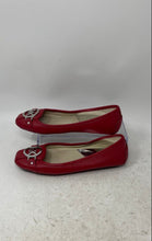 Load image into Gallery viewer, Michael Kors Womens Fulton Red Leather Logo Slip-On Ballet Flats Size 5M