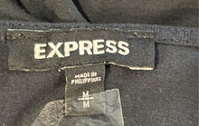 Load image into Gallery viewer, Express Womens Black Short Sleeve V-Neck Blouse Top Size Medium