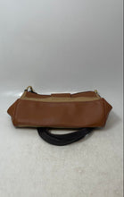 Load image into Gallery viewer, Tignanello Womens Brown Beige Leather Inner Zip Pocket Crossbody Handbag