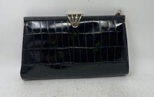 Load image into Gallery viewer, Jane Shilton Womens Black Animal Print Inner Pockets Shoulder Purse