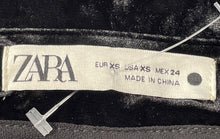 Load image into Gallery viewer, Zara Womens Black Flat Front Stretch Side Zip Wide-Leg Trouser Pants Size XS