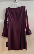 Load image into Gallery viewer, Karl Lagerfeld Womens Purple Long Sleeve Crew Neck Sheath Dress Size 10 With Tag