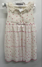 Load image into Gallery viewer, Blueberi Boulevard Girls White Pink Polka Dot Pleated A-Line Dress Size 3T
