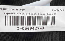 Load image into Gallery viewer, Express Womens Black Long Sleeve V-Neck MidI Length Sweater Dress Size Medium