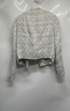 Load image into Gallery viewer, IRO Womens Makilo White Chevron Long Sleeve Open Front Tweed Jacket Size 38