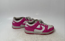 Load image into Gallery viewer, Nike Kids Dunk Low FB9109-102 Pink White Leather Lace-Up Sneakers Shoes Size 2Y
