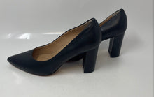 Load image into Gallery viewer, Antonio Melani Womens Black Leather Slip-On High Pump Heels Size 8.5M