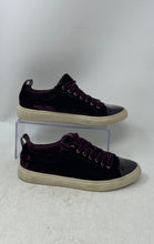 Load image into Gallery viewer, Massimo Dutti Womens Purple Velvet Lace-Up Low Top Sneakers Shoes Size EUR 38
