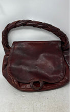Load image into Gallery viewer, Unbranded Womens Red Leather Inner Pockets Braided Top Handle Satchel Bag