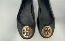 Load image into Gallery viewer, Authentic Tory Burch Womens Black Leather Slip-On Ballet Flats Size 8.5M Worn