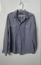 Load image into Gallery viewer, Michael Kors Mens Multicolor Printed Long Sleeve Button-Up Shirt Size Large