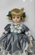 Load image into Gallery viewer, Blonde Hair Gray Eyes Collectible Victorian Porcelain Doll In Long Maxi Dress