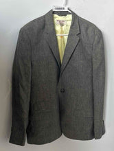 Load image into Gallery viewer, Penguin Mens Gray Linen Long Sleeve Notch Lapel Two-Button Blazer Size Large