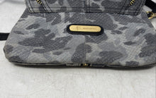 Load image into Gallery viewer, B. Makowsky Womens Gray Black Animal Print Adjustable Strap Crossbody Bag