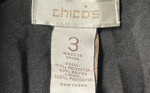 Load image into Gallery viewer, Chico's Womens Black Peak Lapel Single Breasted One-Button Blazer Jacket Size 3