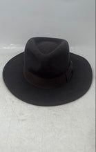 Load image into Gallery viewer, Indiana Jones Mens Brown Wool Ribbon Band Bow Wide Brim Fedora Hat Size Medium