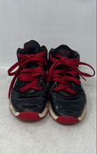 Load image into Gallery viewer, Nike Kids Air Jordan Black Red Round Toe Mid Top Lace-Up Sneakers Shoes Size 1Y