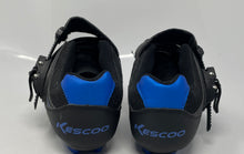 Load image into Gallery viewer, Kescoo Womens Black Blue Round Toe Hook & Loop Cycling Shoes Size 37