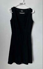 Load image into Gallery viewer, Ann Taylor Womens Black Sleeveless Round Neck Side Zip Fit & Flare Dress Size 4