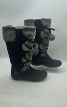 Load image into Gallery viewer, U.S. Polo Assn. Womens Black Pom-Pom Mid-Calf Winter Snow Boots Size 7