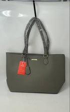 Load image into Gallery viewer, Bagsure Womens Gray Bottom Studs Double Handle Shoulder Handbag With Tag