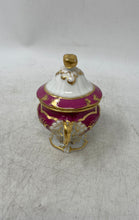 Load image into Gallery viewer, Antique Multicolor Engraved Porcelain Tableware Scroll Handle Lidded Sugar Bowl
