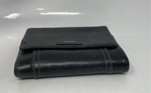 Load image into Gallery viewer, Fossil Womens Black Leather Credit Card Wristlet Wallet