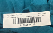 Load image into Gallery viewer, 7th Avenue New York & Company Design Studio Womens Teal Blouse Top Size S