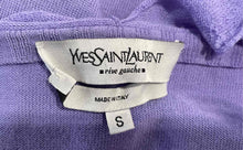 Load image into Gallery viewer, Authentic Yves Saint Laurent Womens Purple Long Sleeve Blouse Top Size Small