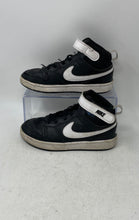 Load image into Gallery viewer, Nike Kids Court Borough Mid 2 CD7783-010 Black White Sneaker Shoes Size 1Y