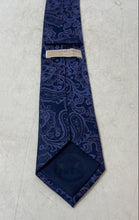 Load image into Gallery viewer, Michael Kors Mens Purple Paisley Keeper Loop Adjustable Designer Tie