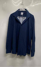 Load image into Gallery viewer, Reebok Mens Blue Collared Slim Fit Long Sleeve Dress Shirt Size XL 17-17.5