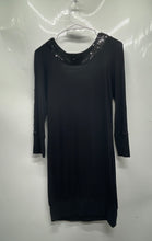 Load image into Gallery viewer, Bebe Womens Black Sequin Long Sleeve Mini Tunic Dress Size Large