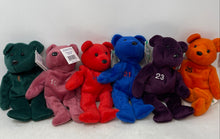 Load image into Gallery viewer, Set Of 6 Pcs Salvino's 1998 Plush Bear Mixed Variety Bamm Beano's Toy With Tag
