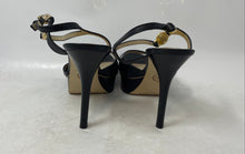 Load image into Gallery viewer, Michael Kors Womens Black Leather Ankle Strap High Platform Heels Shoes Size 8M
