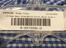 Load image into Gallery viewer, J.Crew Mens Blue White Plaid Print Long Sleeve Button-Up Shirt Size Large