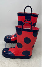 Load image into Gallery viewer, Western Chief Girls Carter's Ladybug Red Navy Blue Pull-On Rain Boots Size 2
