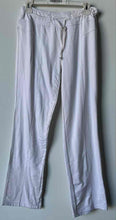 Load image into Gallery viewer, Alo Womens White Drawstring Straight Leg Trouser Pants Size Small
